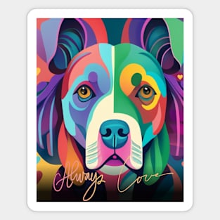 Dog saying Always love ,brafdesign Magnet